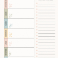 Planificateur de menu hebdomadaire imprimable avec des couleurs joyeuses