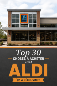 Sélection de produits d'épicerie Aldi, affichant des étiquettes de prix compétitifs