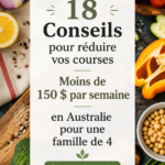 Un panier rempli de produits alimentaires variés, représentant un budget courses maîtrisé.
