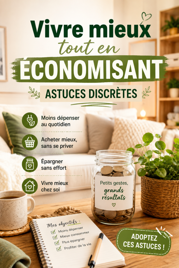 Image d'une femme heureuse en train de travailler sur son budget familial, symbolisant l'économie et le bien-être.