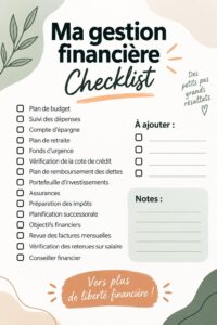 Checklist de finance personnelle pour gérer un budget familial