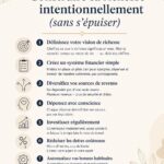 Femme souriante planifiant ses finances à la maison, illustrant une gestion sereine du budget familial.