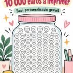 Modèle d'un tracker d'épargne personnalisable pour un défi de 10K