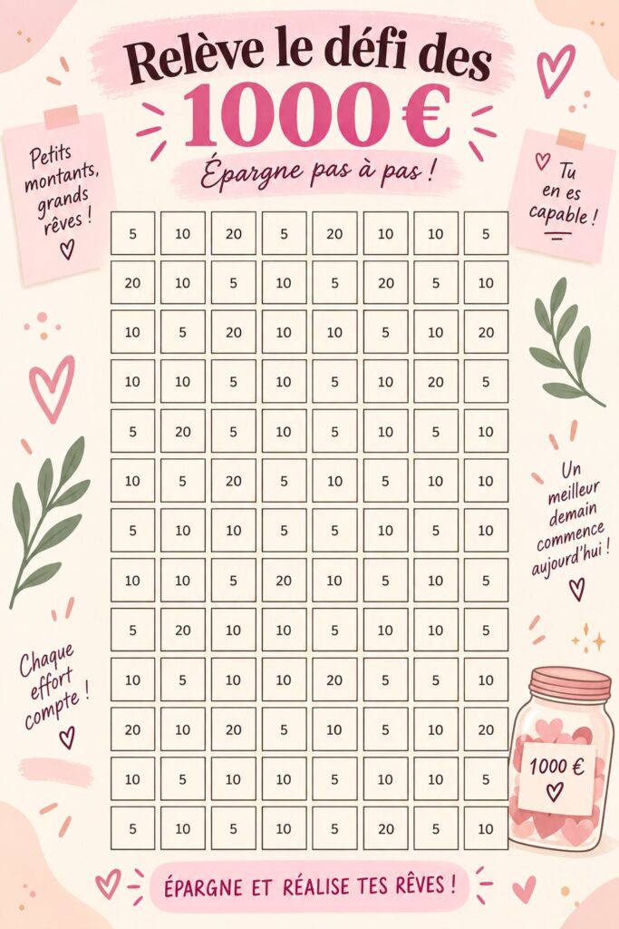 Femme souriante notant ses économies dans un carnet à la maison.