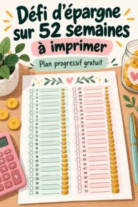 Femme souriante tenant un calendrier d'épargne avec des économies croissantes