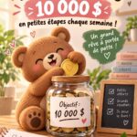 Défi épargne ours mignon pour une gestion budget amusante