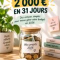 Femme souriante regardant son budget familial avec un calepin et un stylo