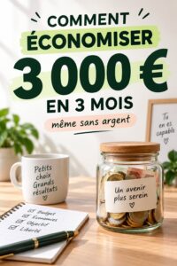 Une femme souriante mettant de l'argent de côté dans une tirelire, représentant l'épargne et la gestion de budget familial.