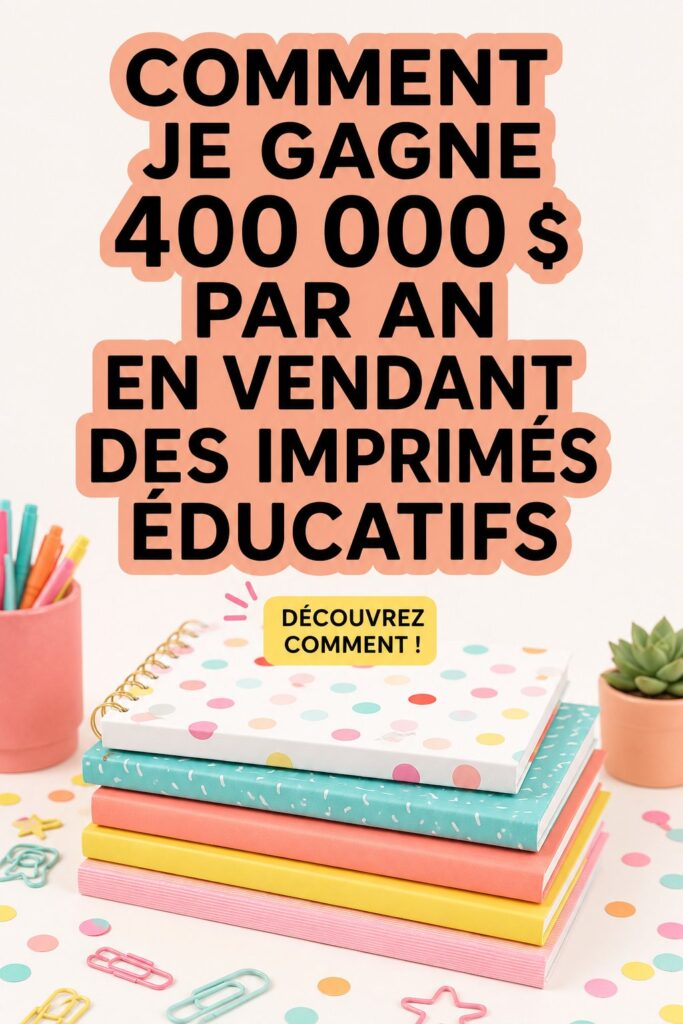 Femme souriante concevant des imprimables éducatifs sur son ordinateur à la maison.