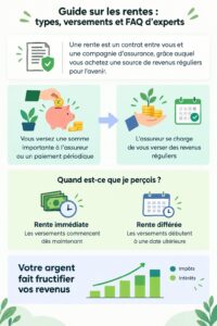 Un graphique illustrant les types de rentes pour optimiser son patrimoine familial.