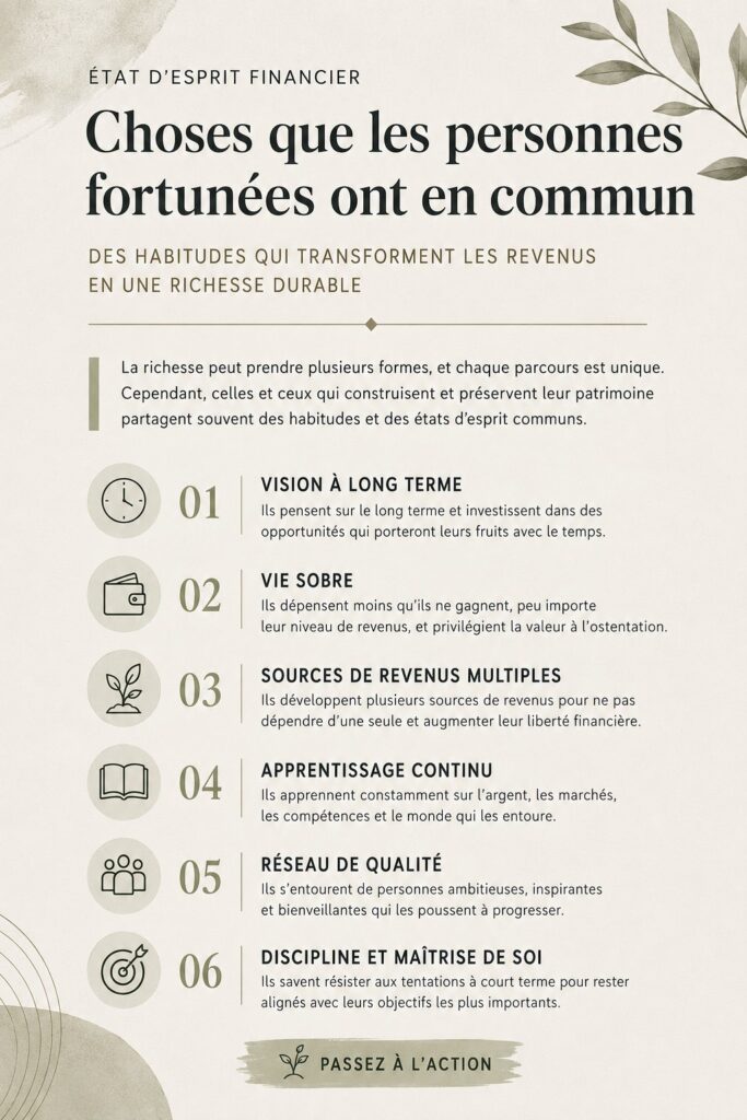 Une femme examine ses finances avec enthousiasme, représentant une gestion de budget inspirée par des habitudes de riches