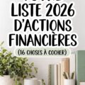 Une femme souriante avec un ordinateur portable, complétant sa liste de tâches financières pour 2026.