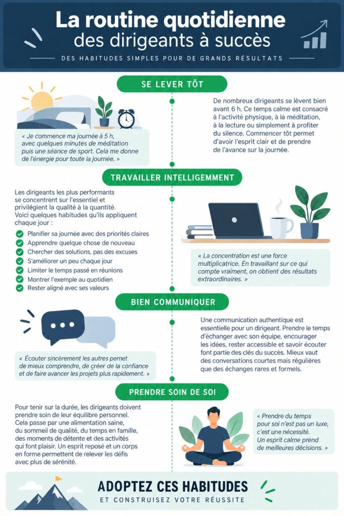 Une femme inspirée par une routine efficace de CEO, avec un agenda bien planifié.