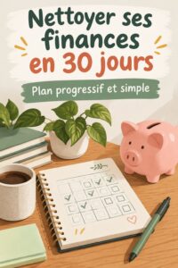 Femme réfléchissant à son budget lors d'un défi de 30 jours