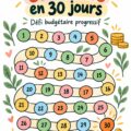 Femme souriante travaillant sur son budget familial avec un ordinateur dans un cadre chaleureux