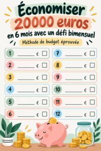 Femme souriante tenant un carnet financier pour gérer son budget familial.