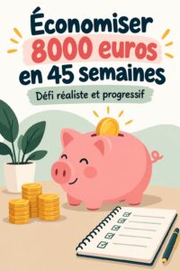Image illustrant un défi d'épargne familial pour économiser 8000€.