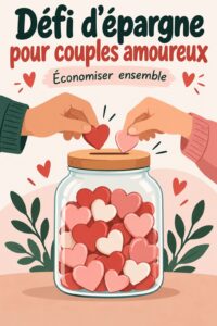 Une femme souriante budgetisant ses économies avec un défi d'épargne familial.