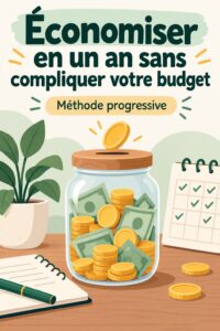 Femme souriante examinant son budget pour économiser de l'argent.