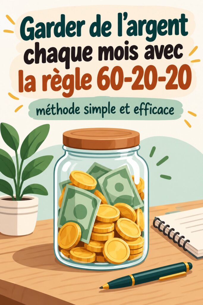 Femme souriante réfléchissant à ses finances avec un cahier sur un bureau.