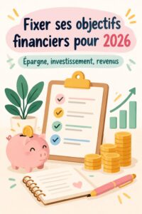 Femme réfléchissant à ses objectifs financiers pour 2024 avec un planner et un ordinateur.