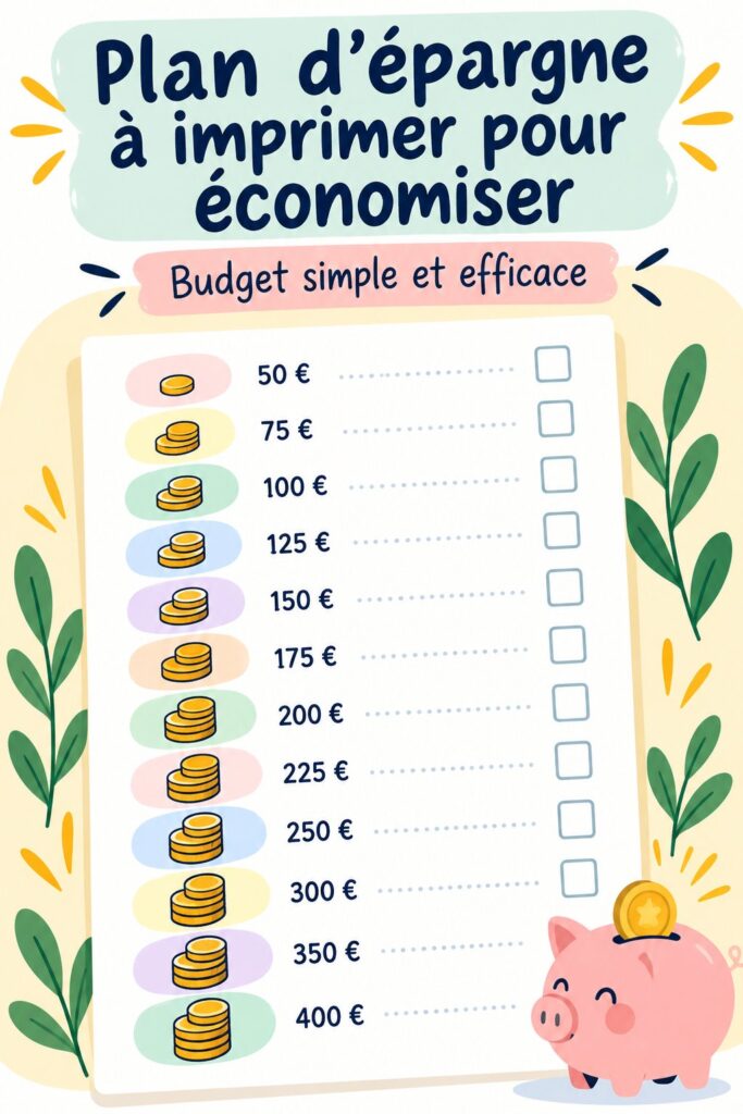Un carnet d'épargne avec un crayon sur une tablette. Le plan d'épargne affiche 5000€.