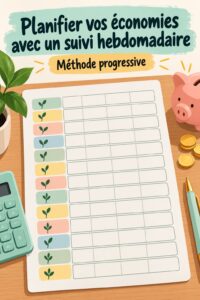 Illustration d'un plan d'épargne hebdomadaire pour atteindre 10 000 €