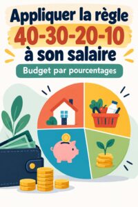 Femme heureuse gérant son budget avec la règle 40-30-20-10
