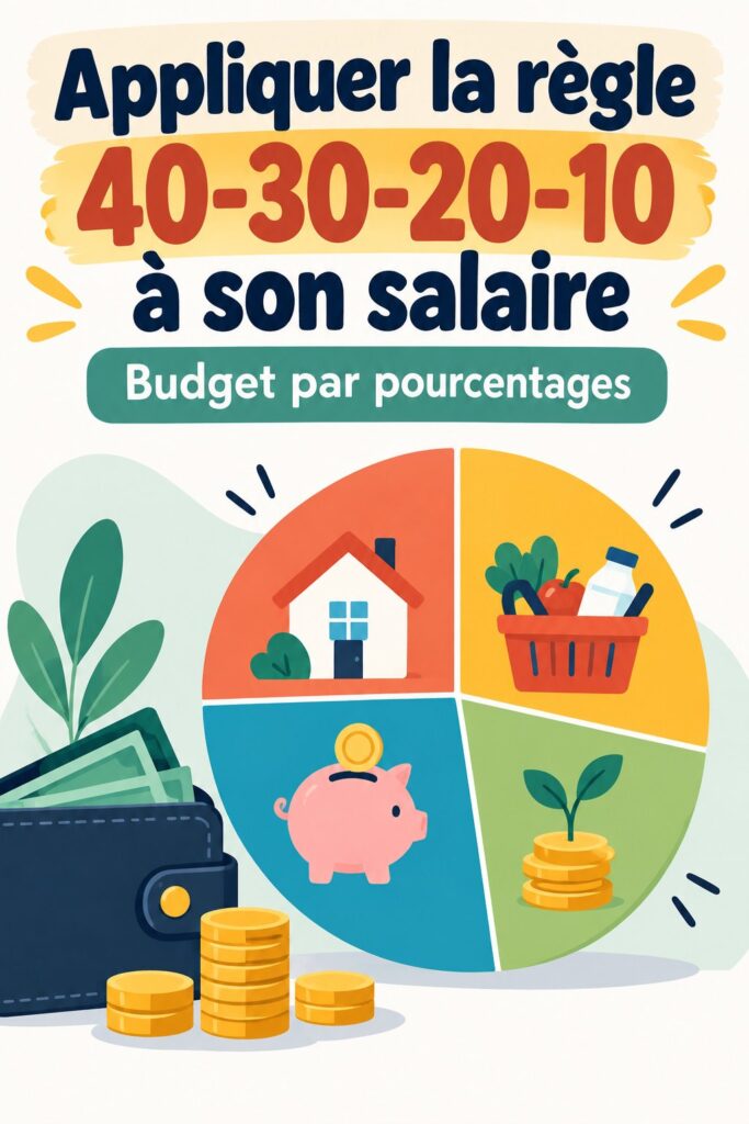 Femme heureuse gérant son budget avec la règle 40-30-20-10