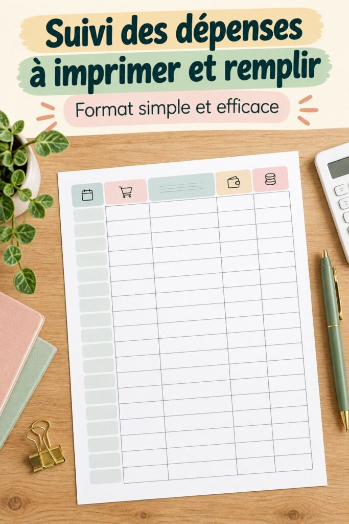 Modèle de suivi des dépenses à imprimer pour une gestion budgétaire efficace