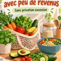 Image d'une femme planifiant son budget familial avec des notes et des outils de gestion financière.